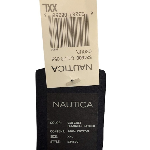 NWT NAUTICA Sweater Men's Size XXL Grey Heather Cotton Pullover Crewneck - Picture 7 of 9